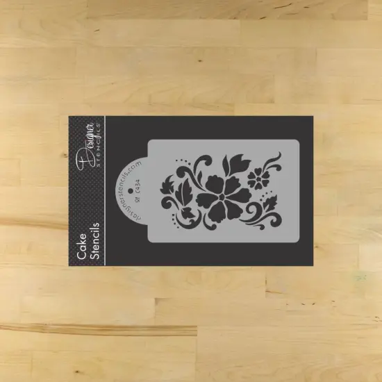 Floral Explosion Cake Stencil Tier #1 | C434 by Designer Stencils | Cake Decorating Tools | {1}