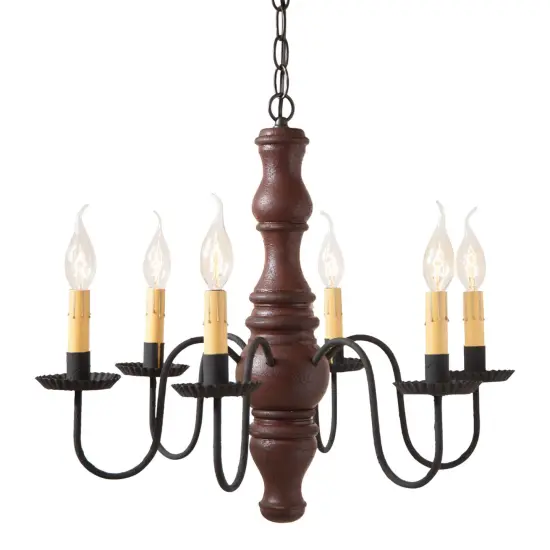 Gettysburg Chandelier in Plantation Red {1}