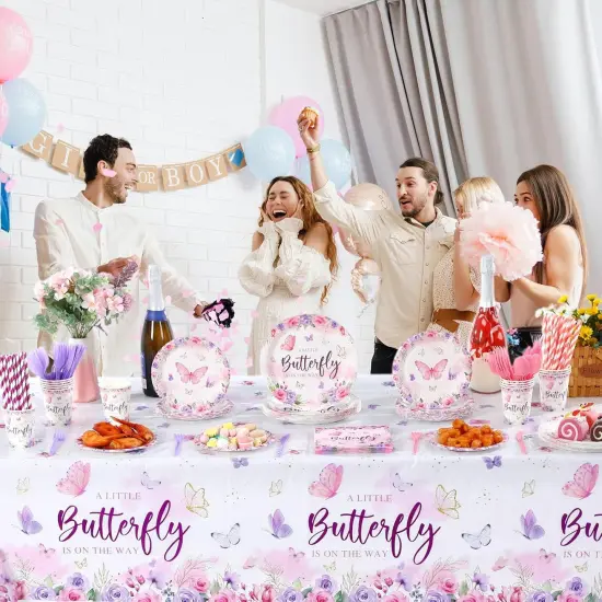 452 Pcs Butterfly Baby Shower Party Supplies {4}