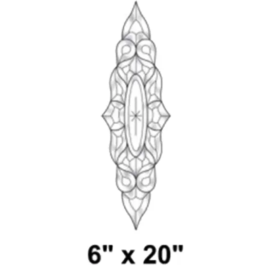 6" x 20" Exquisite Clear Glass Bevel Cluster EC592 {2}