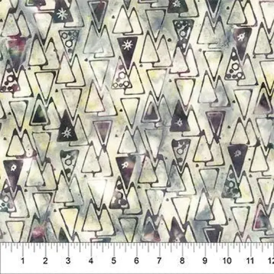 Banyan 83144-90 Quilting Is My Voice - Travel Triangle - Slate 45" Fabric Per Yard {1}