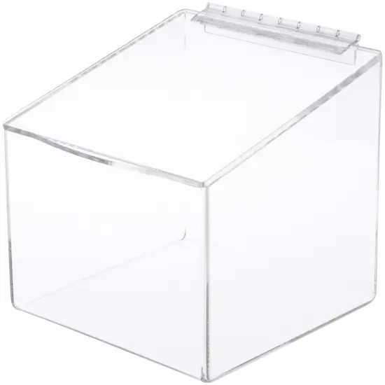 Plymor Clear Acrylic Display Case Box With Angled Top & Hinged Lid {1}