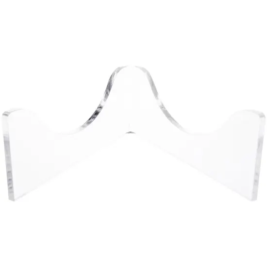 Plymor Clear Acrylic Low-Profile Curved Display Easel for Geode, Mineral or Crystal Cluster, 2.875" H x 7.75" W x 7.25" D {1}