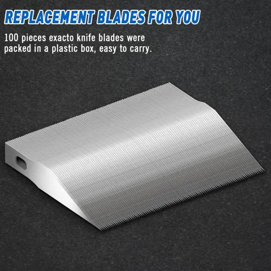 100 PCS Exacto Knife Blades, SK5 Carbon Steel {4}