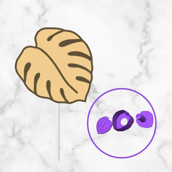 Leaf Cake Pop Mold (Tropical )W Embosser {4}