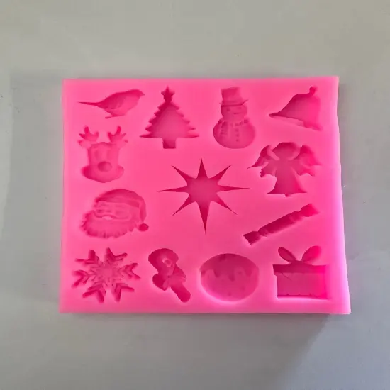 Christmas Silicone Mold Assorted Holiday Shapes for Candy Chocolate & Baking {1}