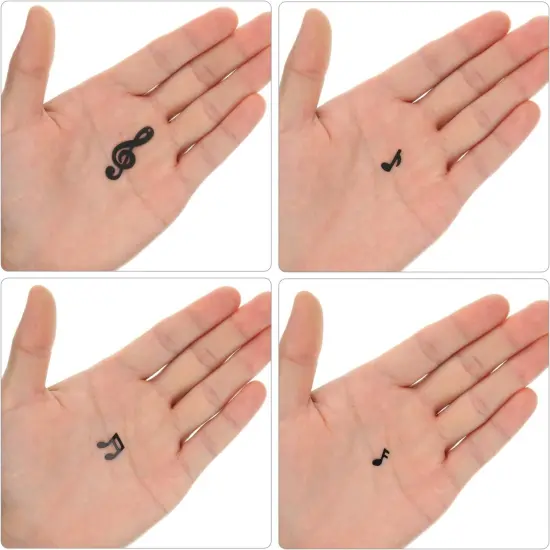 5000 Pcs Music Notes Confetti Mini Music Party Decorations Musical Table Confetti Black Silhouette Cutouts Stickers for Disco Party Recital Reception Birthday Baby Shower Decor {4}