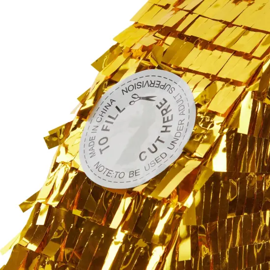 Gold Foil Moon Pinata with Pull Strings for Birthday Party, Twinkle Twinkle Little Star Gender Reveal Party Decorations (16.5 x 11 x 3 In) Yellow {7}