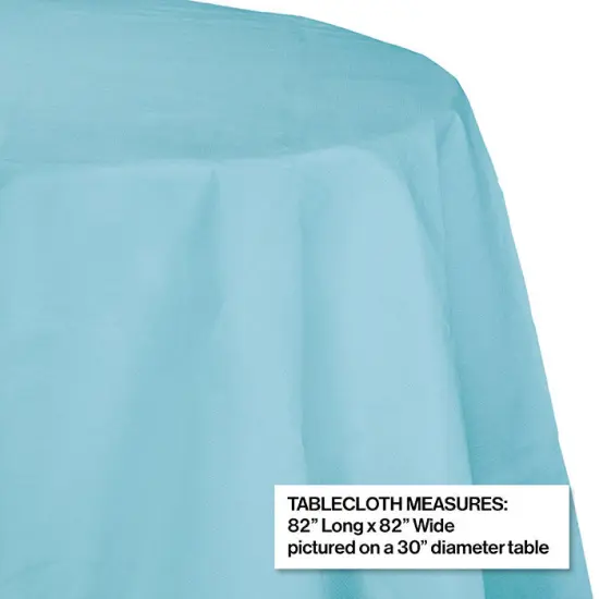 12 pc Bulk Pastel Blue Round Paper Table Covers 82 inch {2}