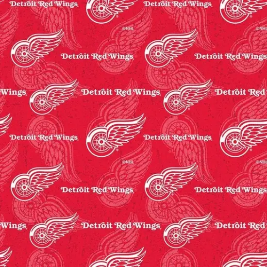 NHL Licensed Detroit Red Wings 1199-WIN Cotton Fabric by the Yard {1}