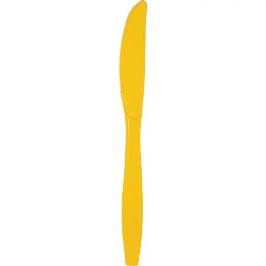 288 pc Bulk School Bus Yellow Plastic Knives {1}