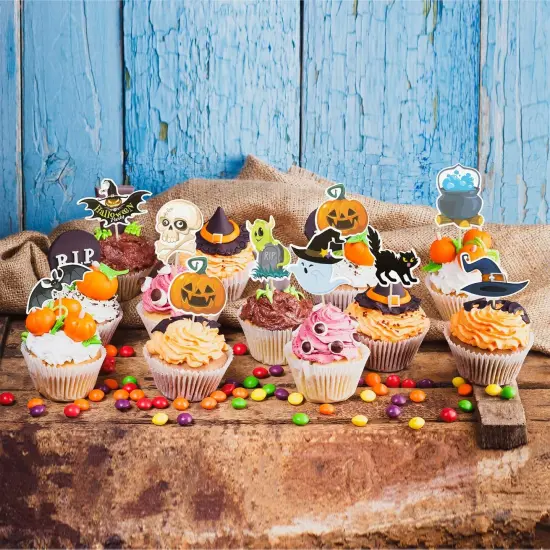 36Pcs Halloween Cupcake Toppers {4}