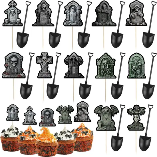 48 Pcs Halloween Cupcake Topper {1}
