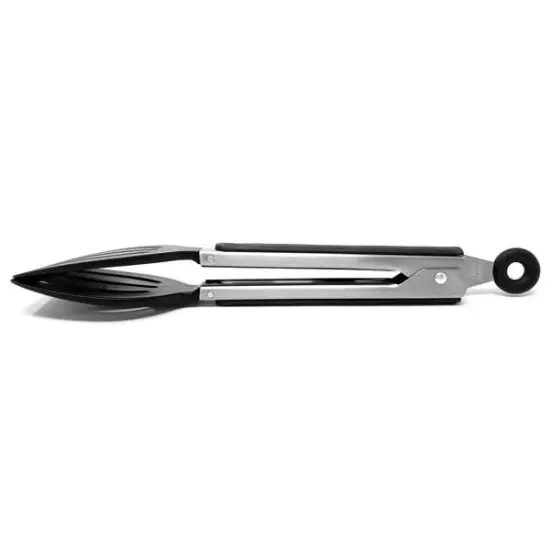 Norpro Grip-EZ 9-inch Stainless Steel Nylon Heat-Resistant Locking Spatula Tongs {6}