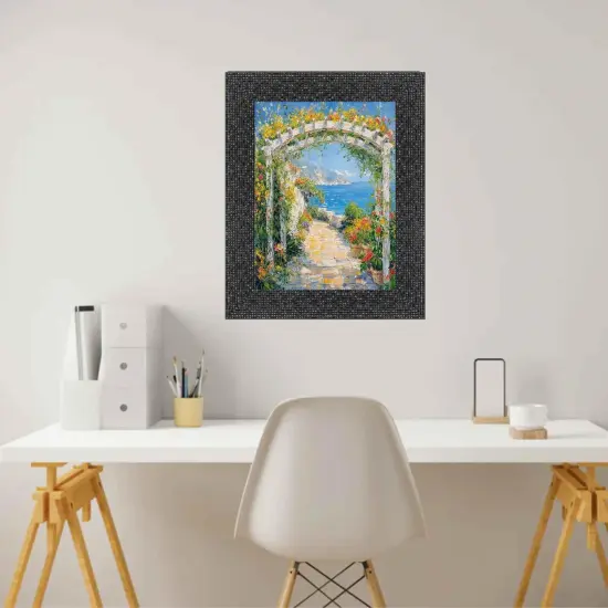 8x10 Picture Frame Modern Retro Glossy Black Glitter Photo Frame {5}