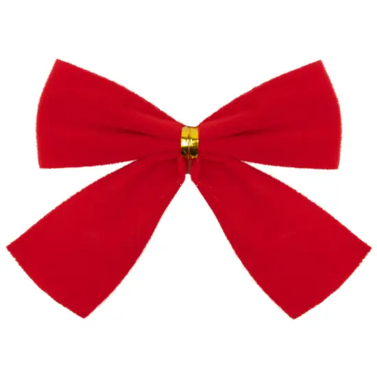 Northlight Mini Velveteen Christmas Bow Decorations - 3" - Red - Pack of 14 {5}