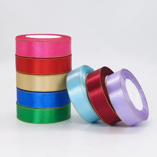 Gift Wrapping Satin Ribbon for Valentine's Day Flower Bouquet Arts Crafts Sewing 25 Yard Each Roll Ribbon for Trim Bow Merry Christmas Decoration (12 Colors Mix, 1 inch Width) {1}