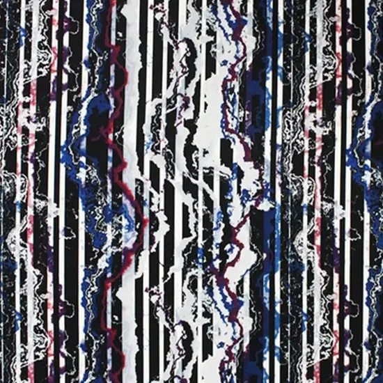 Distressed Stripes Printed Spandex {3}