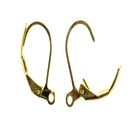 CousinDIY 14k Plated Gold Elegance Beads & Findings-Euro Levers W/Loops 2/Pkg {4}