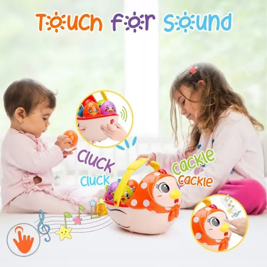 Easter Egg Toys Gift for Toddlers, Easter Basket Stuffers for Kids with Lights Music, Plastic Easter Eggs Filled with Toys {2}