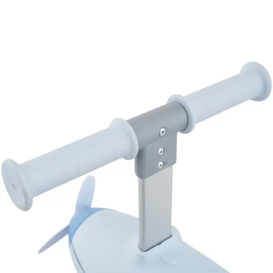 Plastic 2-in-1 Kids Ride-On Push Car with LED Lighted Wheels and Storage Compartment Navy {6}