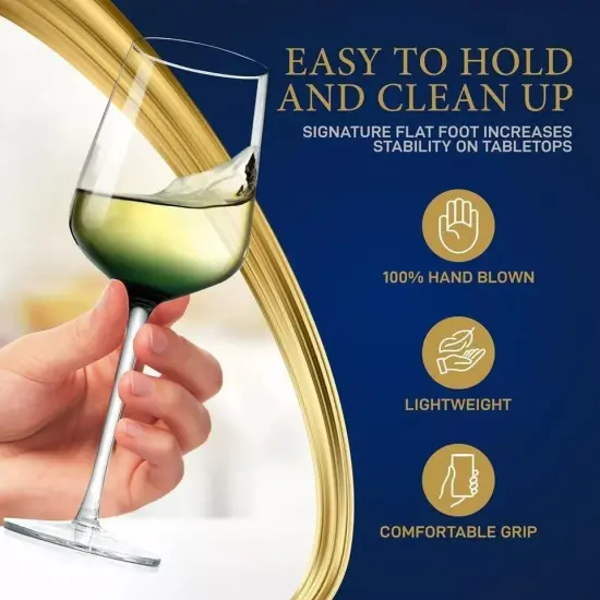 Original Hand-Blown Wine Glasses {4}