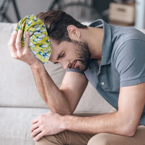 (3 Sizes) Refillable Ice Packs for Pain Relief, Injuries, Headaches, Sprains, Reusable Penguin Print Bags for Swelling {2}