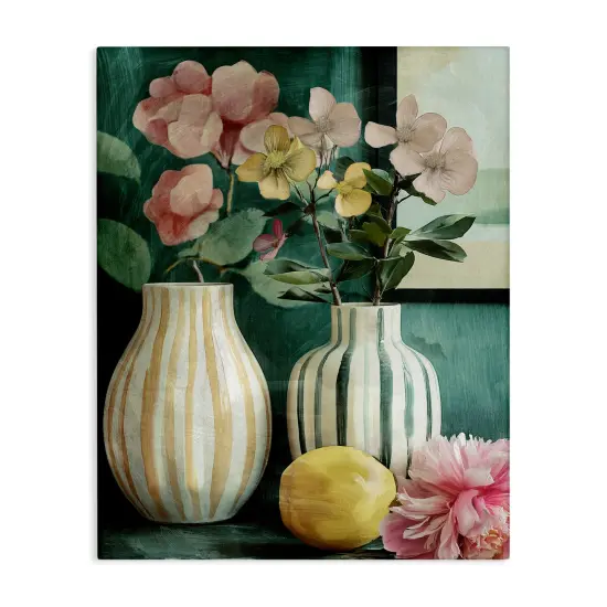 Stupell Industries Comforting Ceramic Bouquets Canvas By Annabelle Hall {1}
