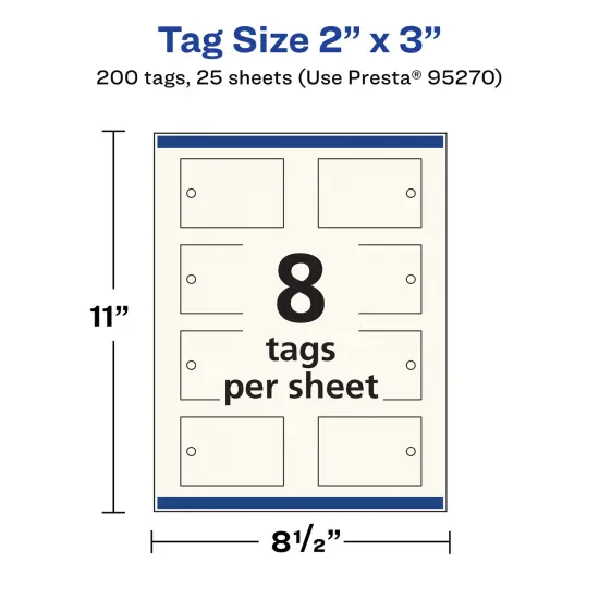 Avery 2" x 3" Rectangle, Matte Ivory Printable Tags {5}