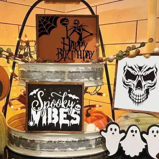 Halloween Stencils for Painting Large Boo Skeleton Spooky(16 Spooky 7.87) {1}