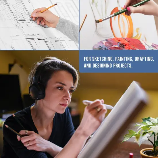 Large 20-1/2" x 16" Adjustable Wood Art Drawing Board - 5 Angles, Beechwood Construction, Pencil Ledge, T-Square, Locking Storage Drawer - Ideal for Design, Drafting & Architecture {6}