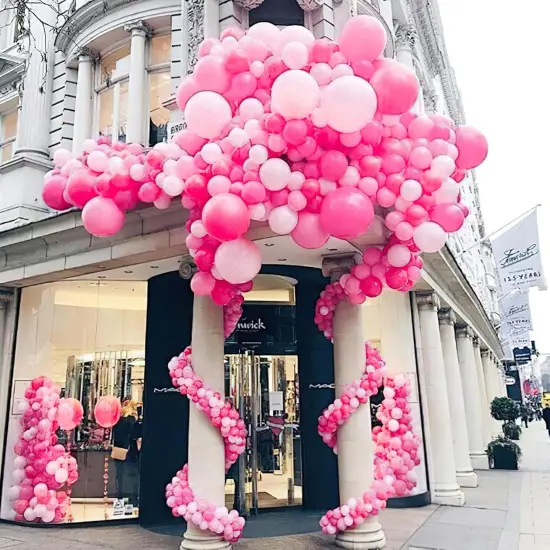 Matte Pink Balloon Arch Kit Garland (Pink-y11) {5}