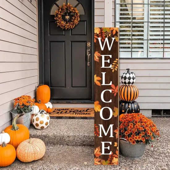 Fall Wooden Porch Sign (Brown) {4}
