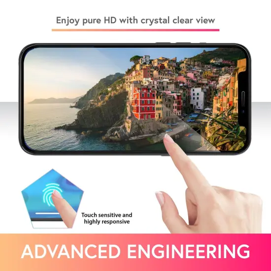 For Apple iPhone 12 Pro Max 2 Pack Screen Protector, Tempered Glass Clear {4}