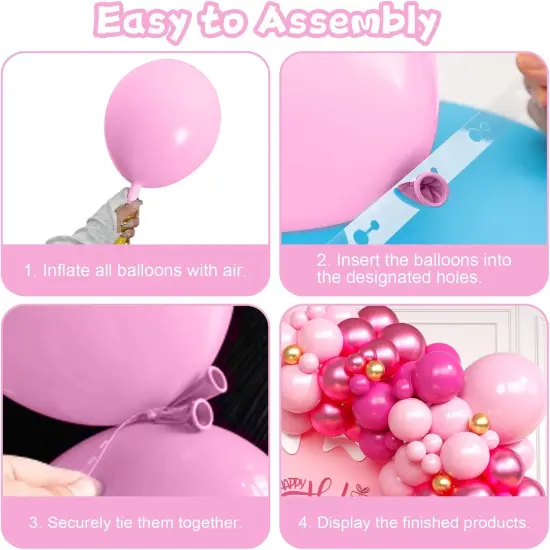 Hot Pink Balloon Arch Kit (Hot Pink) {2}