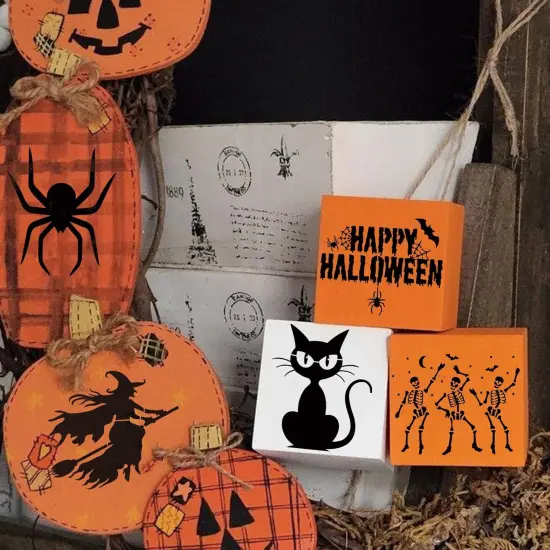 Reusable Large Pumpkin Happy Halloween( 16 Halloween 5.9in) {2}