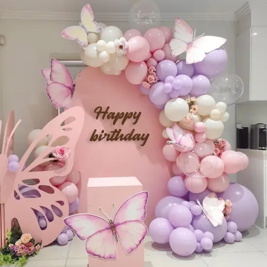 52 PCS 12 Inch Metallic Chrome Pink and Purple {2}