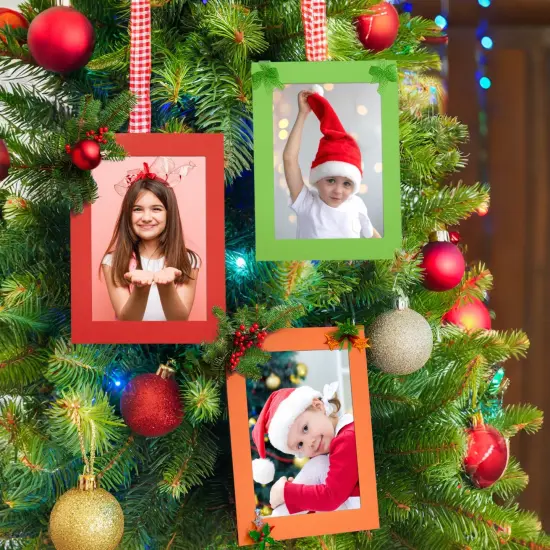 30 Pack Colorful 5x7 Paper Picture Frames, Cardboard Photo Easels for DIY, Classroom Crafts, 10 Rainbow Colors Multicolor {3}