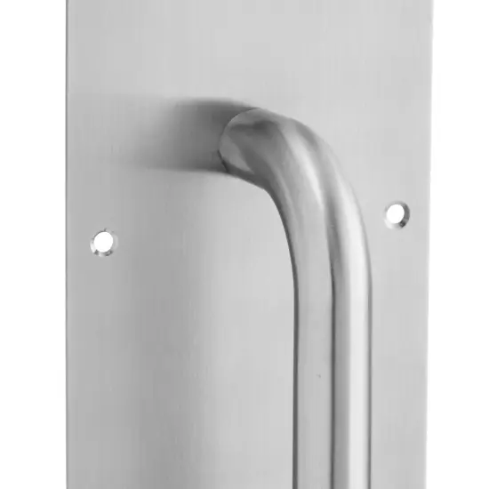 Stainless Steel Door Push Plate and Pull Handle Set with Screws, Home Office Supplies, 15.75"L x 3.8"W Silver {3}