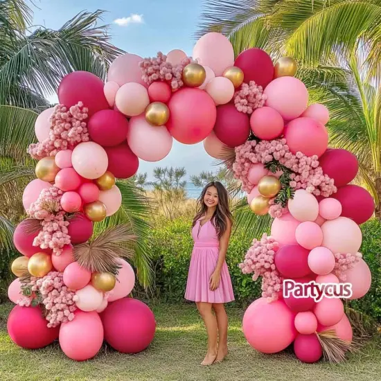 Hot Pink Balloon Arch Kit (Hot Pink Shade) {5}