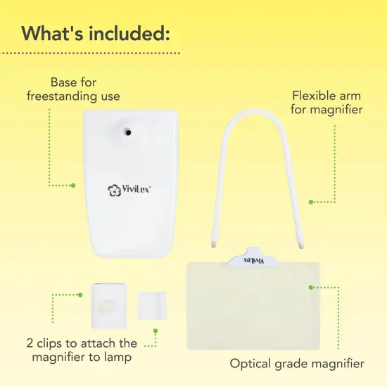 ViviLux Optical Grade 6"x4" Freestanding 3X Magnifier for Reading with Flexible Arm for Hands-Free Precision &ndash; Ideal for Hobby Desks & Sewing Stations {3}