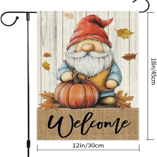 Welcome Fall Gnome Garden Flag(RMQ-594) {4}