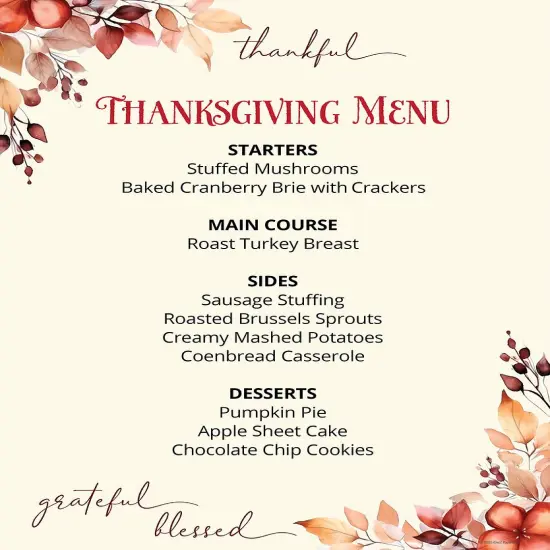 Great Papers! Stationery Fall Letterhead, Thankful, Grateful, Blessed, 8.5"x11", Printer Friendly, 50 Sheets {4}