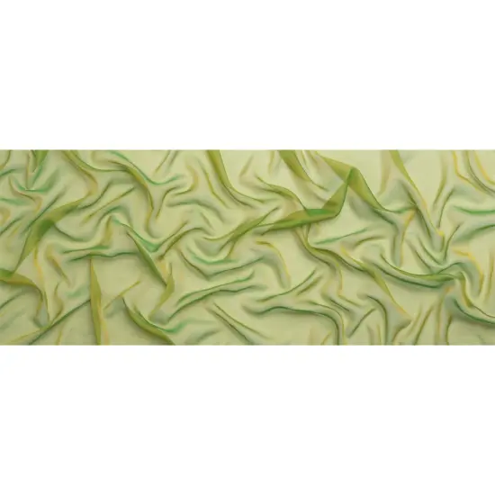 1 Yard Iridescent Silk Voile Chiffon Gold & Kelly Green Like Fabric, Perfect for Luxurious Blouses, 54 Inches Wide {3}