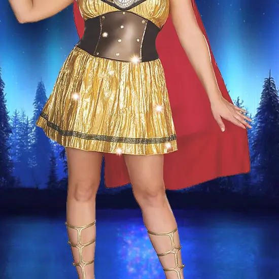 Golden Gladiator Warrior Dress Women's Costume Idea Women&rsquo;s XL {3}