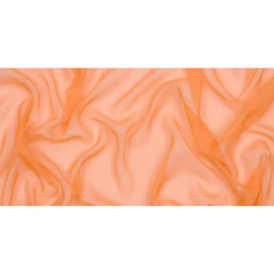 1 Yard 100% Silk Chiffon Fabric 44" Wide Peach Fuzz for Evening Wear & Tunics {3}