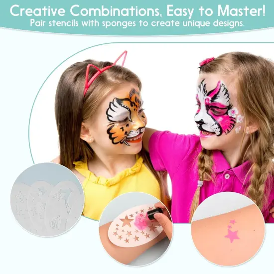 61-Piece Deluxe Face Painting(Multicolor) {2}