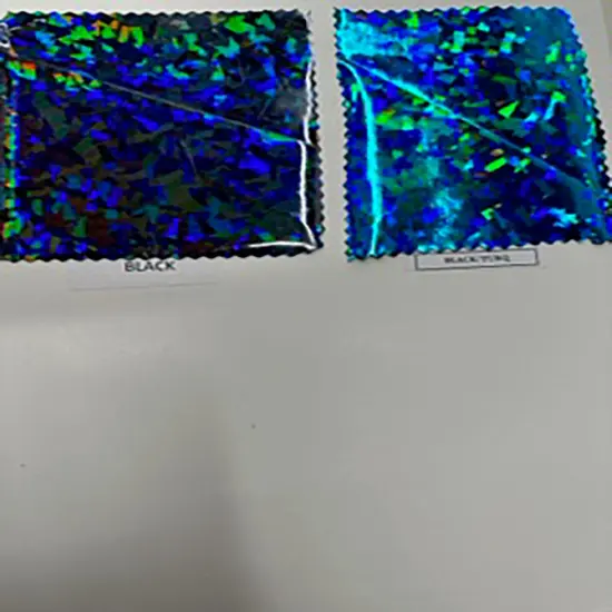 1 Yard Vinyl Broken Glass Hologram Fabric Color Card For Costumes And Dancewear {3}