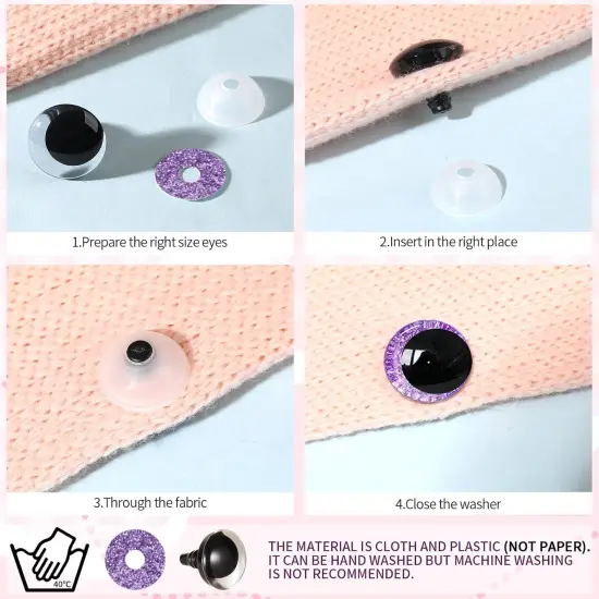 Glitter Moon Safety Eyes 256Pcs 6-30mm Safety Eyes {2}