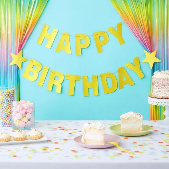 130-Piece DIY Gold Glitter Make Your Own Banner Kit with Letters, Numbers, Symbols, and String for Birthdays, Weddings, and Party Supplies Decor (5-Inch Letters) {2}